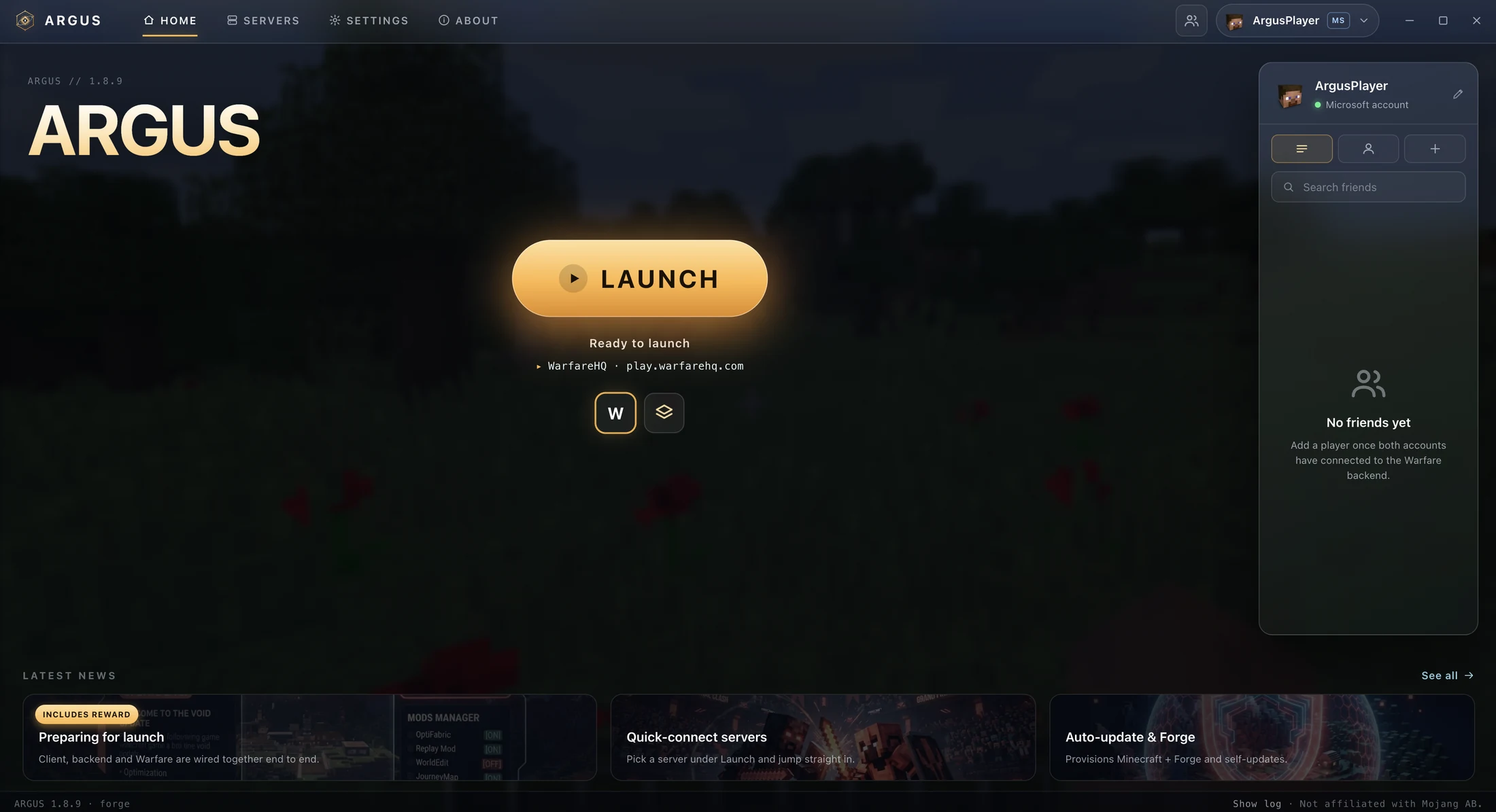 Argus launcher home screen preview